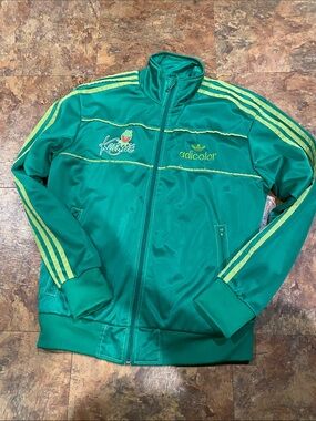 adidas Green & Yellow Adicolor Kermit Track Jacket